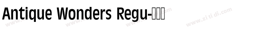 Antique Wonders Regu字体转换